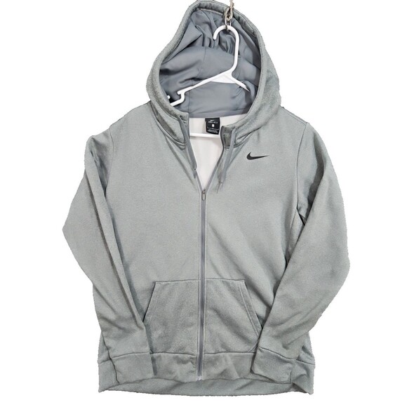 Nike Hoodie Women's Medium Gray Dri-Fit Full Zip Sportswear  Fleece - Picture 1 of 7